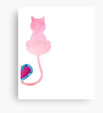 Cats Lovers T Shirt Valentine's Day Canvas Print