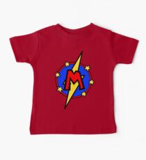 Cute Little SuperHero Geek - Super Letter M Baby T-Shirt