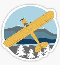 Cub Bushflying Retro Vintage Style Design Sticker