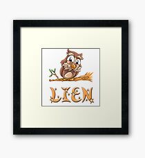 Lien Owl Gerahmter Kunstdruck