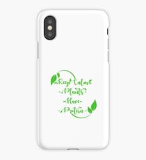 Keep calm plants have protein iPhone Case