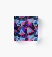 Cool Triangle 90s Print Acrylic Block