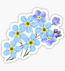 FORGET ME NOTS FLOWERS FLORAL Sticker