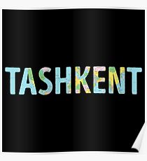 Tashkent World Map - Cool Uzbekistan Traveler Gift Poster