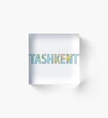 Tashkent World Map - Cool Uzbekistan Traveler Gift Acrylic Block