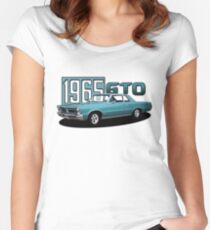 1965 Pontiac GTO 400 Classic Muscle Car Women's Fitted Scoop T-Shirt
