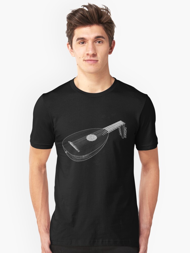Alternate view of 8 Course Renaissance Lute Slim Fit T-Shirt