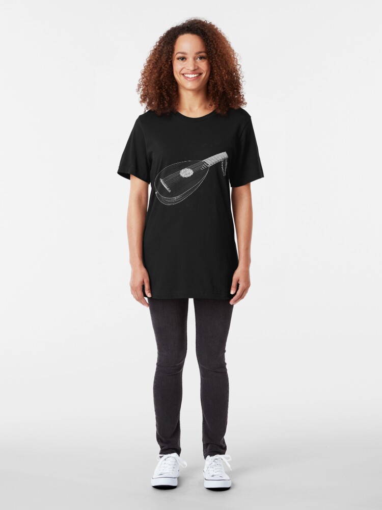 Alternate view of 8 Course Renaissance Lute Slim Fit T-Shirt