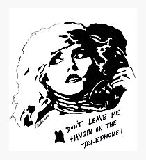 Debby Harry Blondie Hanging on The Telephone by Pasha du Valentine Photographic Print