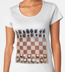  Chessboard, chess pieces Women's Premium T-Shirt