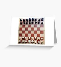  Chessboard, chess pieces Greeting Card