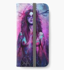 Blühendes Universum iPhone Flip-Case/Hülle/Klebefolie