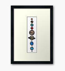 Lámina enmarcada Planetas de colores