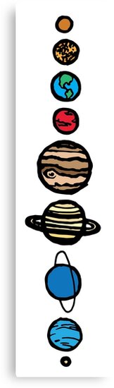 "Planets Colour" Canvas Prints by TPdesigns | Redbubble