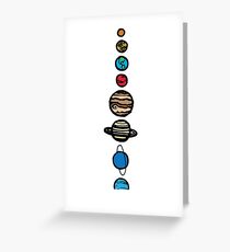 Planets Colour Greeting Card