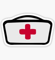 Nurse hat cross Sticker