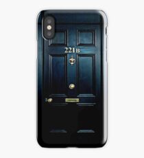 Haunted Blue Door with 221b number iPhone Case