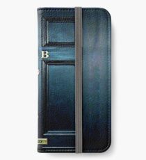 Haunted Blue Door with 221b number iPhone Wallet/Case/Skin