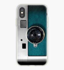 Blaue Kamera mit Deutschland Linse iPhone-Hülle & Cover