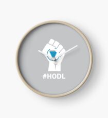 HODL Verge-Fist HODLing XVG Logo-white Clock