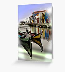 Two Boats in Aveiro Greeting Card