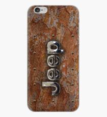 Rustic Jeep with chrome typograph iPhone Case
