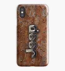 Rustic Jeep with chrome typograph iPhone Case