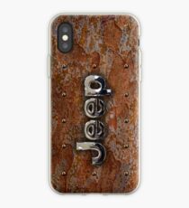 Rustic Jeep with chrome typograph iPhone Case