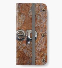 Rustic Jeep with chrome typograph iPhone Wallet/Case/Skin
