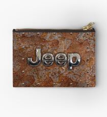 Rustic Jeep with chrome typograph Studio Pouch