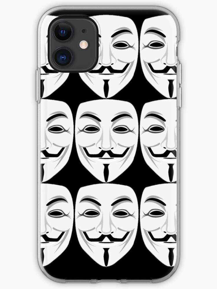 V For Vendetta Anonymous Face Mask Iphone Case Cover By