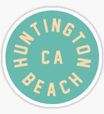 Huntington Beach - california - green circle Sticker