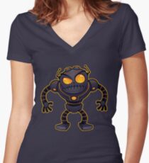 Angry Robot Women's Fitted V-Neck T-Shirt