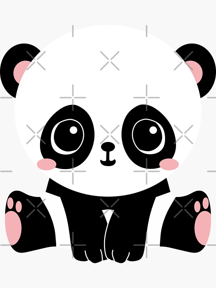 "Kawaii Cute Panda Bear" Sticker by Zipzadoo | Redbubble