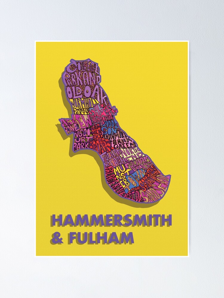 Hammersmith Fulham London Boroughs Poster By Damnfinecuppa