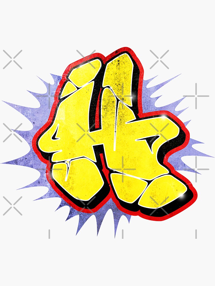 "H Graffiti letter (Wild Style)" Sticker by joax Redbubble