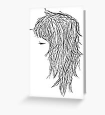 Experimentelle Linienkunst Grußkarte