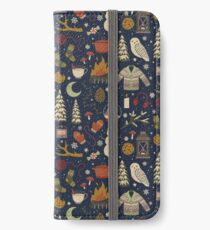 Nuits d'hiver Étui portefeuille/coque/skin iPhone
