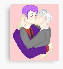 Cute Nerd Kiss Canvas Print