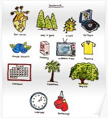 Landmark Doodle Poster