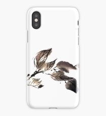 Autumn leaves sumi e iPhone Case