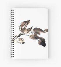 Autumn leaves sumi e Spiral Notebook