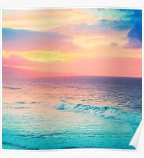 Hookipa Surf Sonnenuntergang Poster