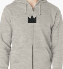 Black Crown Zipped Hoodie