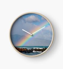 Bright Beach Rainbow Clock