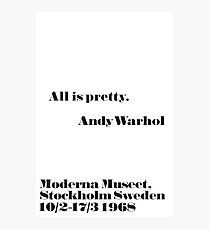 Alles ist ziemlich Andy Warhol Zitat Fotodruck