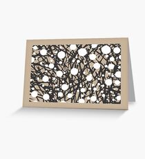 Forest blizzard - tan Greeting Card