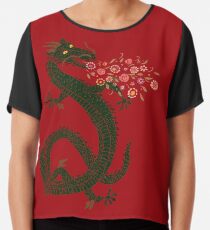 Dragon, Flower Breathing Chiffon Top