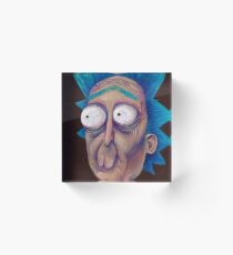 Rick and Morty-- trippy Rick Acrylic Block
