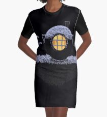 Schwimmender Taucher Home Sweet Home T-Shirt Kleid